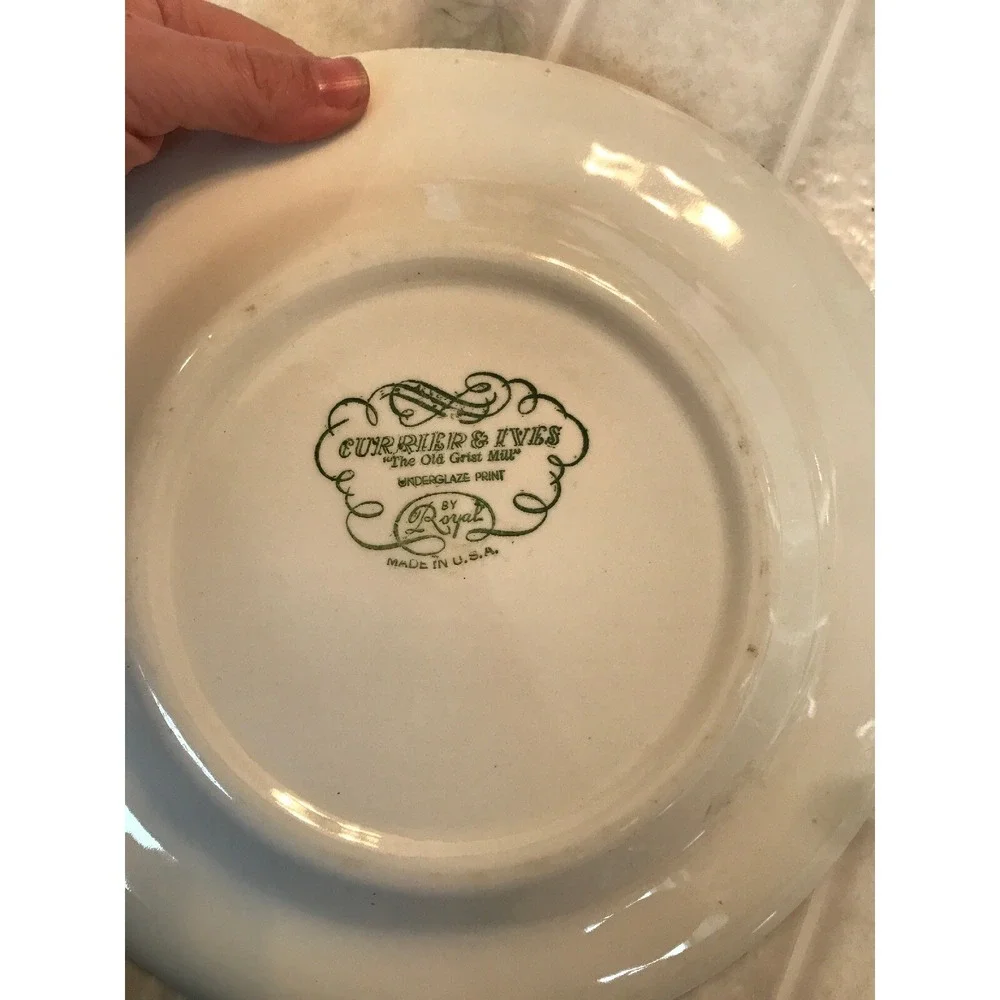 Vintage Royal Ironstone Currier and Ives 10